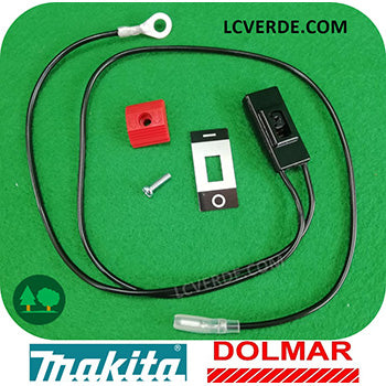 Interruttore Pulsante Motosega Makita EA3100 EA3110 Dolmar PS310 PS311 ricambi LCVERDE.com 286224 Accensione Spegnimento