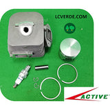 Kit Cilindro Pistone Motosega Active 39.39 40.40 Ibea 3900 4000 ricambi LCVERDE.com 36148 spare parts