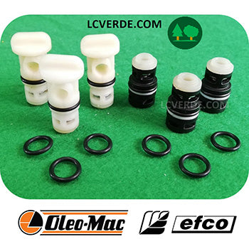 Kit Valvole Aspirazione Mandata Idropultirice OleoMac PW120C PW121C PW135C PW136C PW145C PW175C PW190C PW250HC Efco IP1200S IP1210S IP1350S IP1360S IP1750S IP1900S IP2500HS ricambi LCVERDE.com