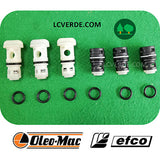 Kit Valvole Aspirazione Mandata Idropultirice OleoMac PW120C PW121C PW135C PW136C PW145C PW175C PW190C PW250HC Efco IP1200S IP1210S IP1350S IP1360S IP1750S IP1900S IP2500HS ricambio LCVERDE.com