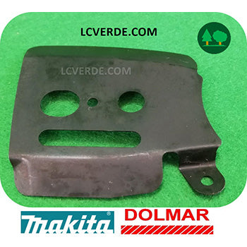 Lamierino Protezione Carter Coperchio Copri Catena Motosega Makita EA3100 EA3110 Dolamr PS310 PS311 ricambio LCVERDE.com 285532 Lamiera