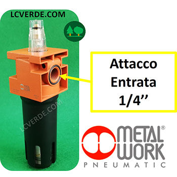 Lubrificatore Olio 1/4" Metal Work Aria Compressa Pneumatica ricambi LCVERDE.com Lubrificazione Compressore