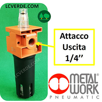 Lubrificatore Olio 1/4" Metal Work Aria Compressa Pneumatica ricambio LCVERDE.com Lubrificazione Compressore Raccolta Olive Abbacchiatore