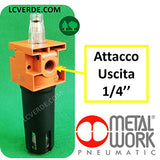 Lubrificatore Olio 1/4" Metal Work Aria Compressa Pneumatica ricambio LCVERDE.com Lubrificazione Compressore Raccolta Olive Abbacchiatore