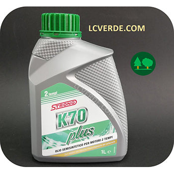Lubrificazione Olio Miscela Motore 2 Tempi Strong K70 Plus 1 litro accessori LCVERDE.com motosega decespugliatore tagliasiepe soffiatore atomizzatore