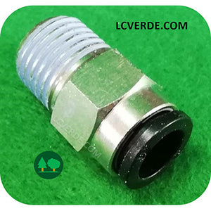 Raccordo Aria Compressa Pneumatico Compressore Filettato Maschio 1/4" tubo 6x8 mm ricambi LCVERDE.com