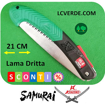 Segaccio Seghetto Pieghevole Samurai Kanzawa 21 cm potatura pota piante alberi frutto giardinaggio agricoltura camping bushcraft arboricoltura outdoor LCVERDE.com FA 210 LH