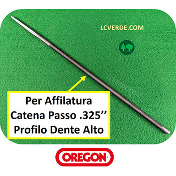 Set 3 pz Lima Tondino Oregon Affilatura Manuale Catena Motosega Diametro 4,8 mm Passo .325 accessori LCVERDE.com
