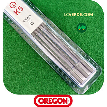 Set 3 pz Lima Tondino Oregon Affilatura Manuale Catena Motosega diametro 5,5 mm Passo 3.8 grande accessorio LCVERDE.com