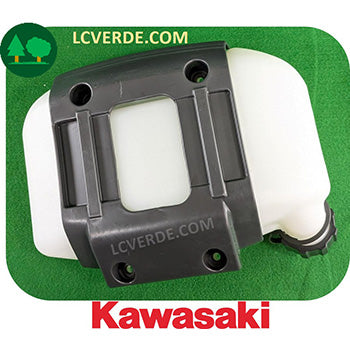 Supporto + Serbatoio Miscela Motore Kawasaki TJ53 Decespugliatore ricambi LCVERDE.com 51001-2343