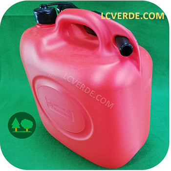 Tanica 10 Litri Carburante Trasporto Miscela Benzina Gasolio Olio Lubrificanti Beccuccio Flessibile Omologata accessori LCVERDE.com sconto