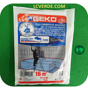 Telo Telone Plastica Copritutto Multiuso Polietilene 4x4 mt 170gr Teli Copertura Stanza Mobili Finestre Porte Arredamento per Casa Fai da Te Bricolage Edilizia Imbiancare LCVERDE.com