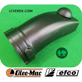 Terminale Tubo Curvo Uscita Bocca Rettangolare Soffiatore OleoMac BV163 BV900 BV901 Efco SA2063 SA9000 SA9010 ricambi LCVERDE.com spare part
