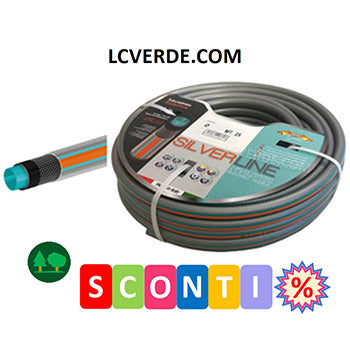 Tubo Giardino Irrigazione Innaffio Piante Alberi Fiori Floricoltura Nautica Fai da te Cantieristica 25 metri retinato antialga 4 strati silverline LCVERDE.com 95777 idropulitrice