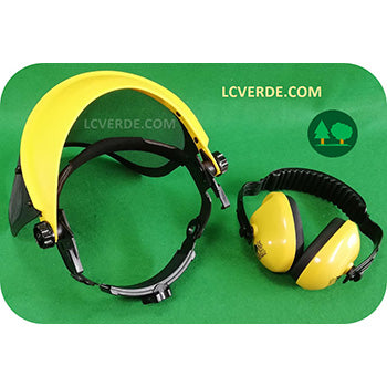 Visiera Schermo Rete Cuffie Professionale Decespugliatore DPI Dispositivo Protezione Individuale LCVERDE.com R342701