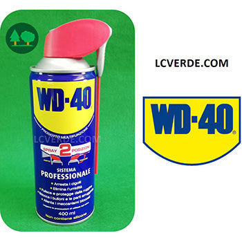 WD40 Sbloccante Lubrificante Detergente Idrorepellente Anticorrosivo Multiuso Multifuzione Spray 400 ml 2 posizioni accessorio LCVERDE.com