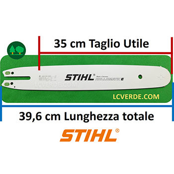 Barra Rollomatic 35 cm Motosega Stihl Maglie 50 Passo 3.8 Piccolo Spessore 1.3 ricambi LCVERDE.com 30050004809 spare parts
