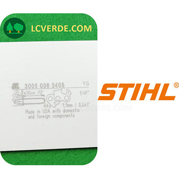 Barra Spranga Rollomatic Mini 30 cm Motosega Stihl  Maglie 64 Passo 1.4 Spessore 1.1 ricambio LCVERDE.com 30050083405 spare parts