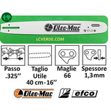 Barra Spranga 40 cm Motosega OleoMac Efco Maglie 66  Passo .325 ricambi LCVERDE.com 50062006R Oregon spare parts