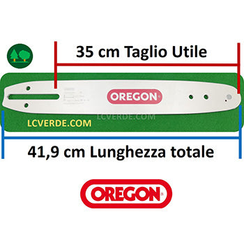 Barra Spranga Oregon 35 cm Motosega Active Ibea ricambi LCVERDE.com 140SDEA041 spare parts