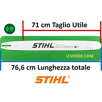 Barra Spranga Rollomatic 71 cm Motosega Stihl Maglie 91 Passo 3.8 Spessore 1.6 ricambi LCVERDE.com 30030006038 spare part