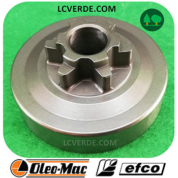 Campana Pignone Rocchetto Motosega OleoMac GS260 925 Efco MT2600 125 ricambi LCVERDE.com 6 denti