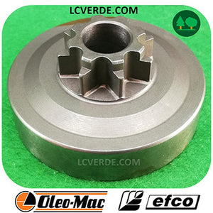 Campana Pignone Rocchetto Motosega OleoMac GS260 925 Efco MT2600 125 ricambi LCVERDE.com 8 denti