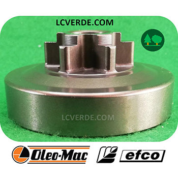 Campana Pignone Rocchetto Motosega OleoMac GS260 925 Efco MT2600 125 ricambio LCVERDE.com 6 denti