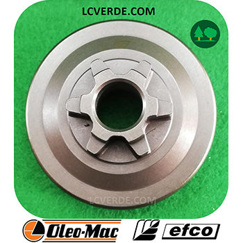 Campana Pignone Rocchetto Motosega OleoMac GS260 925 Efco MT2600 125 ricambi LCVERDE.com 6 denti spare part