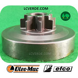 Campana Pignone Rocchetto Motosega OleoMac GS260 925 Efco MT2600 125 ricambio LCVERDE.com 8 denti