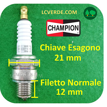 Candela Motore Miscela Benzina Champion L86C ricambi LCVERDE.com Motozappa Motozzappa 2 Tempi