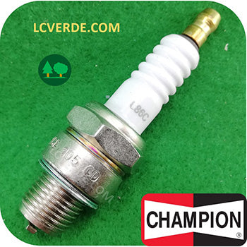 Candela Motore Miscela Benzina Champion L86C ricambio LCVERDE.com Motozappa Motozzappa Motopompa 2 Tempi