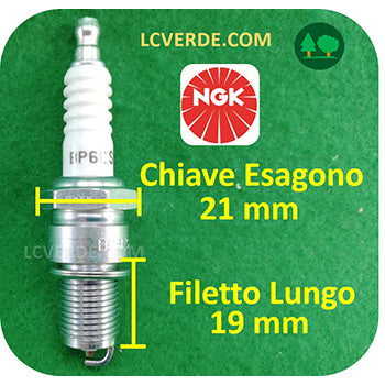 Candela Motore Miscela Benzina NGK BP6ES ricambi LCVERDE.com motozappa motozzappa motocoltivatore generatore trasnsporter 4 Tempi