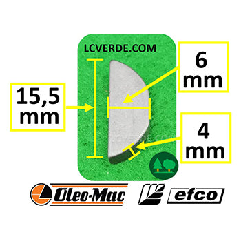Chiavetta Linguetta Mozzo Supporto Lama Motore Rasaerba Tagliaerba OleoMac G GV GH Lux Max Efco AR LH LV LR MR ricambi LCVERDE.com 8202126r