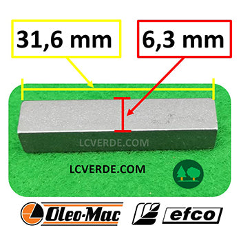 Chiavetta Linguetta Mozzo Supporto Lama Motore Rasaerba Tagliaerba OleoMac G Max Efco AR LR ricambi LCVERDE.com 66060380R
