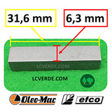 Chiavetta Linguetta Mozzo Supporto Lama Motore Rasaerba Tagliaerba OleoMac G Max Efco AR LR ricambi LCVERDE.com 66060380R