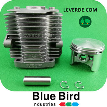 Kit Cilindro Pistone Motore Decespugliatore BlueBird P540 M54 N52E ricambi LCVERDE.com