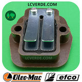 Collettore Valvola Aspirazione Flangia Termica Motosega OleoMac 931 932  Efco 131 132 ricambio LCVERDE.com spare parts