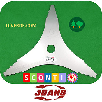 Disco Tre Punte Dentato Joans Sfalcio Taglio Erba Decespugliatore accessorio LCVERDE.com promozione sconto offerta