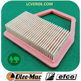 Filtro Aria Decespugliatore OleoMac Efco ricambi LCVERDE 61380013AR