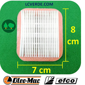 Filtro Aria Decespugliatore Tagliasiepe OleoMac Efco ricambi LCVERDE 61170016r