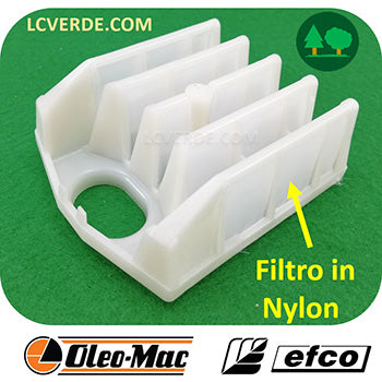 Filtro Aria Nylon Motosega OleoMac Efco ricambi LCVERDE 098000092R