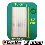 Filtro Aria Soffiatore OleoMac BV900 BV901 Efco SA9000 SA9010 ricambi LCVERDE 0613700