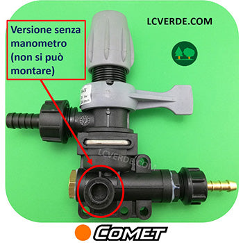 Gruppo Comando Regolatore Pressione Hydra 1 via Pompa Comet Senza Manometro ricambi accessori LCVERDE.com