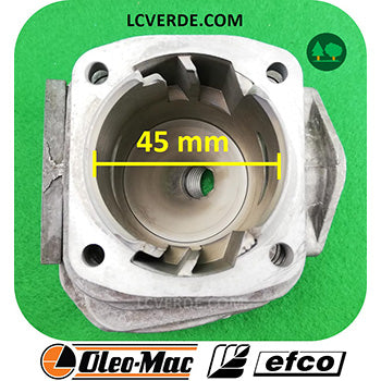Kit Cilindro Pistone Fasce Elastiche Motore Motosega OleoMac GSH510 Efco MTH5100 ricambi LCVERDE.com 50310257 spare part
