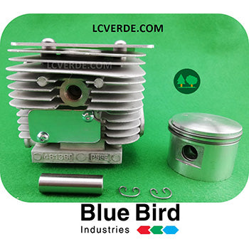 Kit Cilindro Pistone Motore Decespugliatore BlueBird P56E ricambi LCVERDE.com