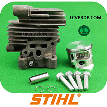Kit Cilindro Pistone Motore Motosega STIHL MS150 ricambi LCVERDE.com spare parts