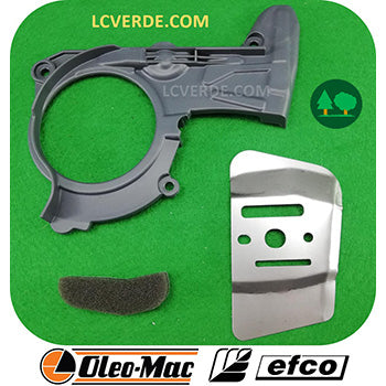 Kit Coperchio Lamierino Protezione Carter Motosega OleoMac GST250 Efco MTT2500 ricambi LCVERDE.com 50290200A