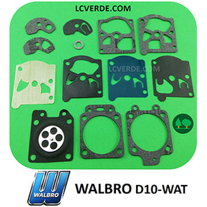 Kit Membrane Guarnizioni Revisione Carburatore WALBRO D10 WAT ricambio LCVERDE.com riparazione originale
