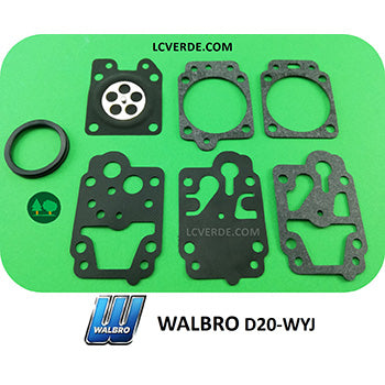 Kit Membrane e Guarnizioni Carburatore WALBRO D20 WYJ ricambio LCVERDE.com riparazione originale